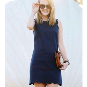 J.CREW - Sleeveless Scalloped Shift Dress.